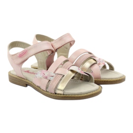 American Club Sandalias gladiadoras en oro rosa rosado dorado 4