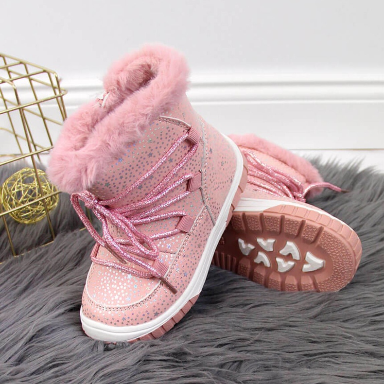 Botas aislantes Jr EVE325B rosa blanco 2