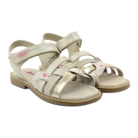 American Club Sandalias americanas gladiatori beige dorado 4