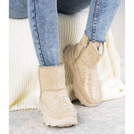 Botas de nieve beige Crescent para mujer 1