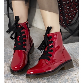 Botines de charol rojo Delphine 1