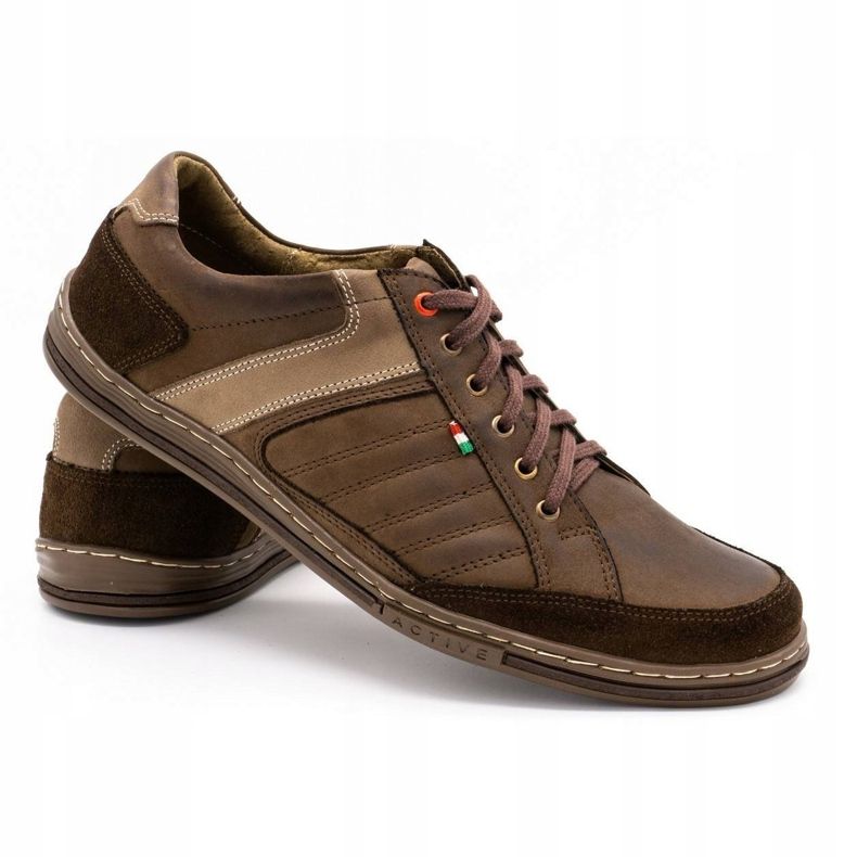 Zapatos de hombre de piel Olivier 236GT marrón 3
