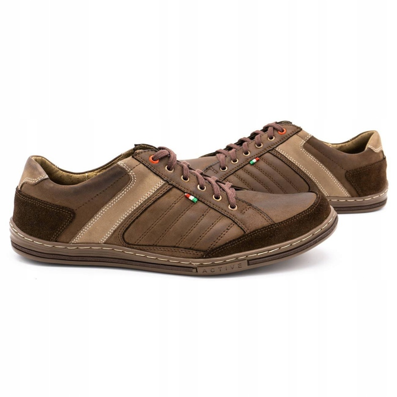 Zapatos de hombre de piel Olivier 236GT marrón 4
