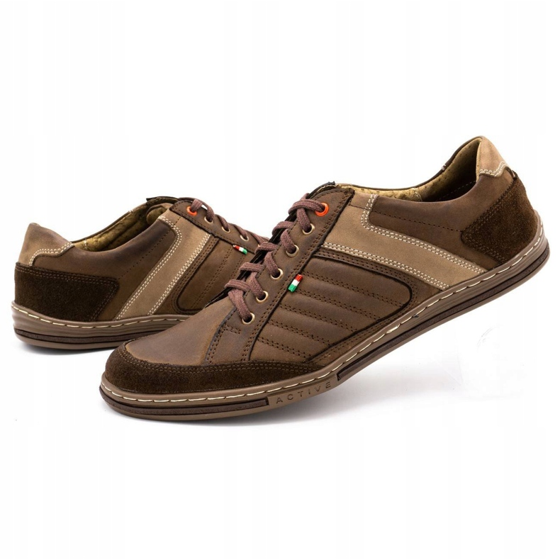 Zapatos de hombre de piel Olivier 236GT marrón 5
