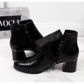 Botas de tacón con piel de serpiente Potocki W WOL30A negro 1