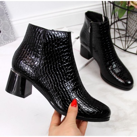 Botas de tacón con piel de serpiente Potocki W WOL30A negro 2