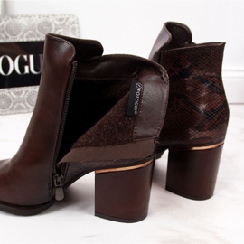 Botas aislantes piel de serpiente Potocki W WOL31B marrón 2