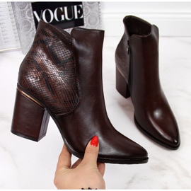 Botas aislantes piel de serpiente Potocki W WOL31B marrón 3