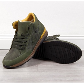 Zapatos de piel con aislamiento Rieker M R498 khaki verde 1