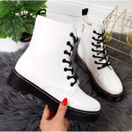 Botas cálidas con cordones Vinceza W JAN55B blanco 2