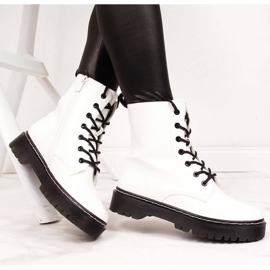 Botas cálidas con cordones Vinceza W JAN55B blanco 6