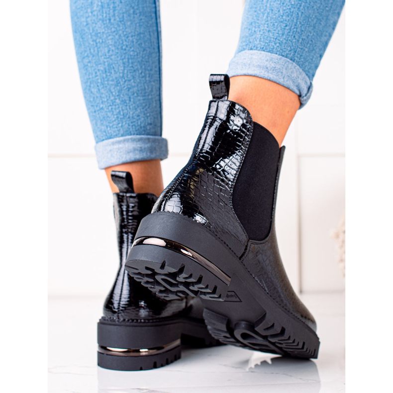 Botines Chelsea negros de Sergio Leone 1