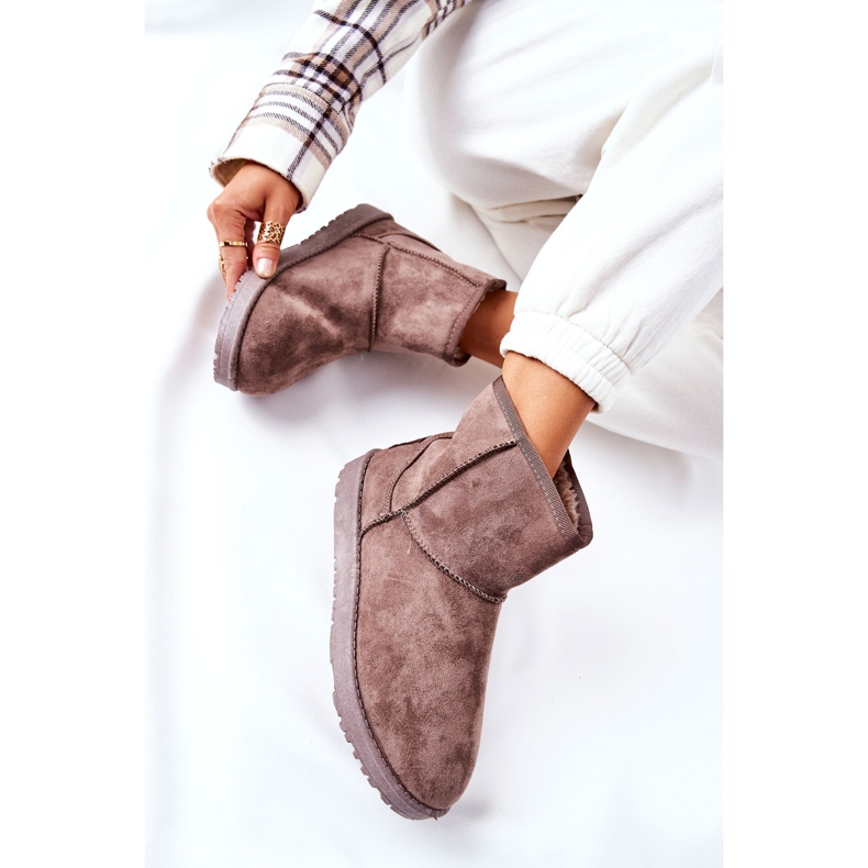 Botas de nieve cálidas de piel marrón Vicandi 2