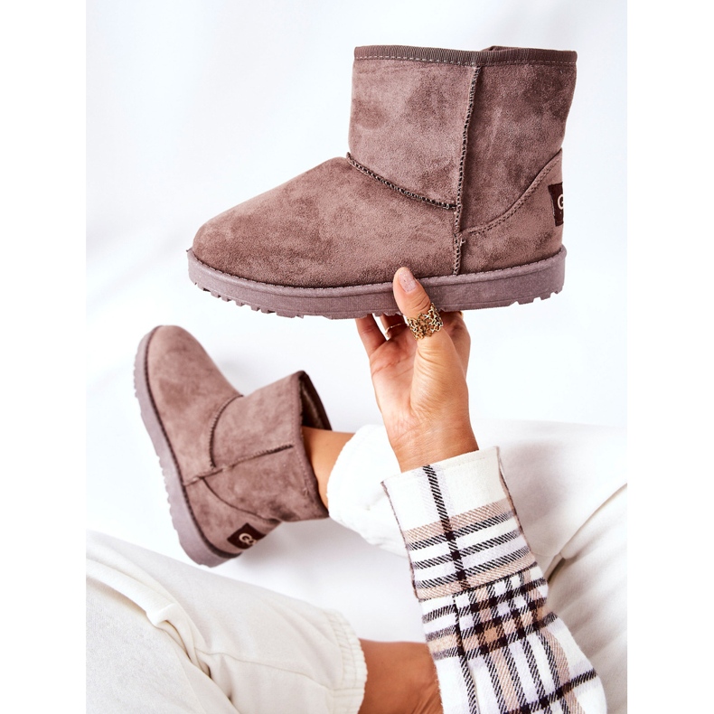 Botas de nieve cálidas de piel marrón Vicandi 1