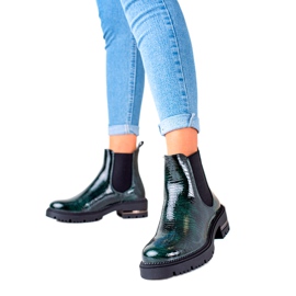 Botas Lacadas Łuska Sergio Leone TR746 Verde 3