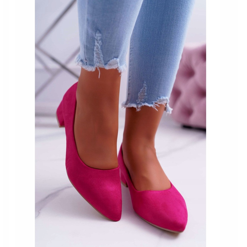 PS1 Zapatos De Salón Clásicos De Mujer Ante Fucsia Rheya rosa 3