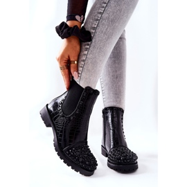 Botas negras Monah Jodhpur con jets negro 8