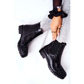 Botas negras Monah Jodhpur con jets negro 3