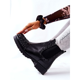 Botas negras Monah Jodhpur con jets negro 4