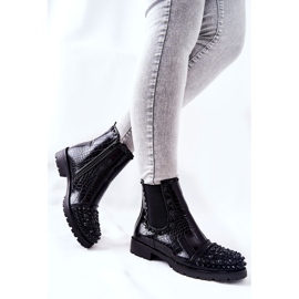 Botas negras Monah Jodhpur con jets negro 6