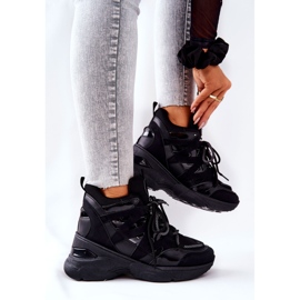 Zapatos de cuña Sport Hesane negros 4