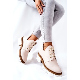 PA2 Botas de piel con corte Kaxo beige 8