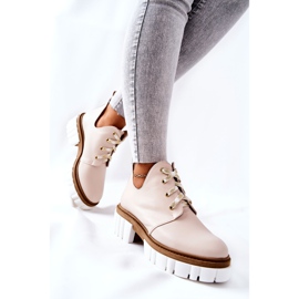 PA2 Botas de piel con corte Kaxo beige 6