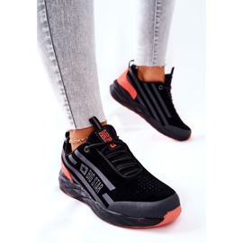 Zapatos Deportivos De Piel Big Star II274460 Negro rojo 5