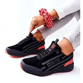 Zapatos Deportivos De Piel Big Star II274460 Negro rojo 6