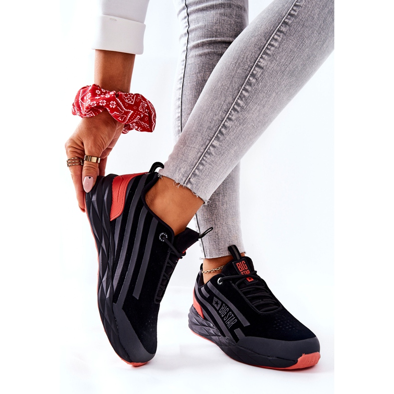 Zapatos Deportivos De Piel Big Star II274460 Negro rojo 2