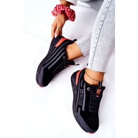 Zapatos Deportivos De Piel Big Star II274460 Negro rojo 7