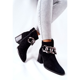 Botas de piel con cadena Laura Messi Negra 2345 negro 3