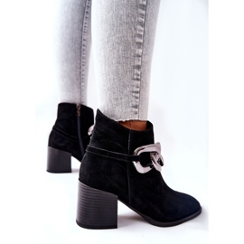 Botas de piel con cadena Laura Messi Negra 2345 negro 5