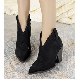 Bota cowboy fanette mujer negra negro 1