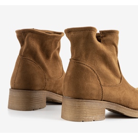Botas Orva de tacón plano camel marrón 2