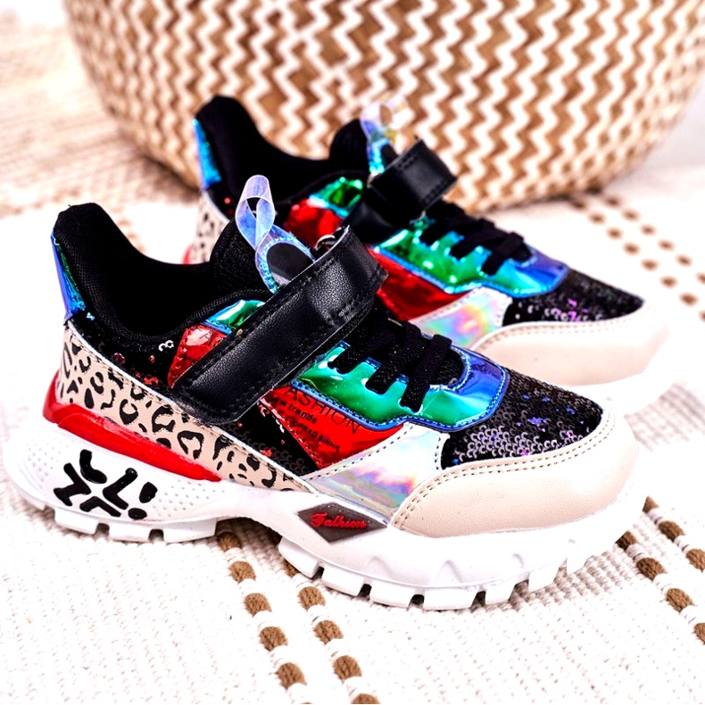 FRROCK Calzado Deportivo Infantil Con Velcro Negro Be Happy beige rojo azul 4