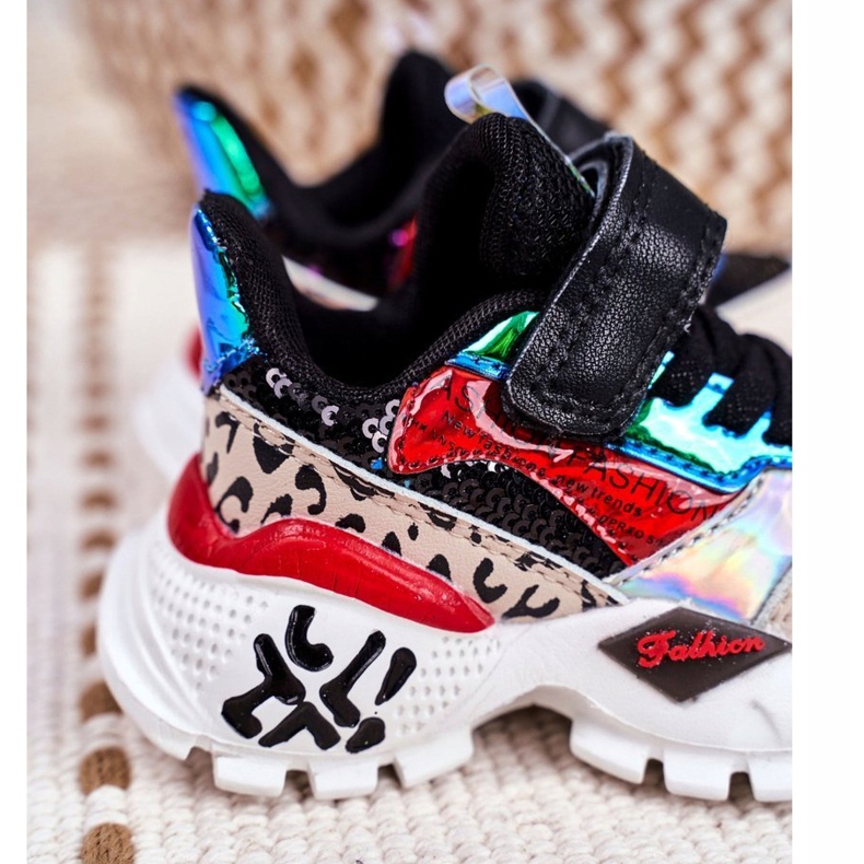 FRROCK Calzado Deportivo Infantil Con Velcro Negro Be Happy beige rojo azul 3