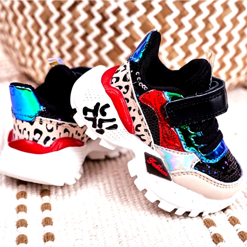 FRROCK Calzado Deportivo Infantil Con Velcro Negro Be Happy beige rojo azul 2