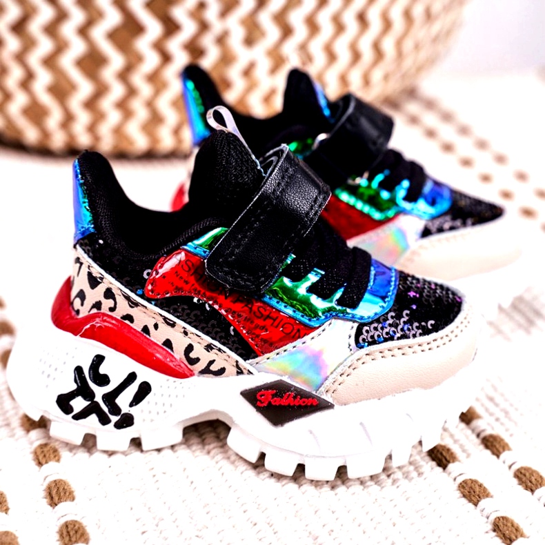 FRROCK Calzado Deportivo Infantil Con Velcro Negro Be Happy beige rojo azul 1