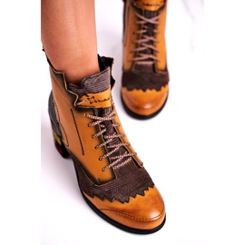 Botas Mujer Piel Maciejka Amarillo 03190-07 marrón 4