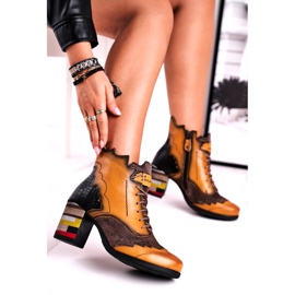 Botas Mujer Piel Maciejka Amarillo 03190-07 marrón 1