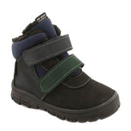 Botas de niños con una membrana impermeable Mazurek 1360 Black and Navy Blue negro 1