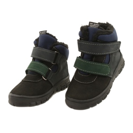 Botas de niños con una membrana impermeable Mazurek 1360 Black and Navy Blue negro 2