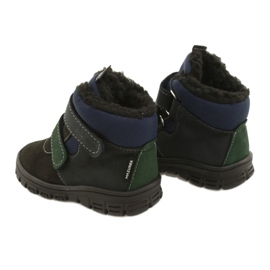 Botas de niños con una membrana impermeable Mazurek 1360 Black and Navy Blue negro 4