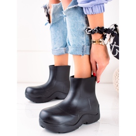 TRENDI Chanclos en la plataforma de moda negro 3