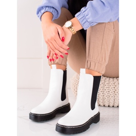 S. BARSKI Botines Chelsea altos en la plataforma S.BARSKI blanco 1