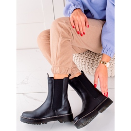 S. BARSKI Botines Chelsea altos en la plataforma S.BARSKI negro 1