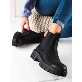 Botines Chelsea fabricados en piel ecológica de Sergio Leone negro 2