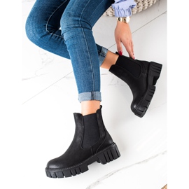 Botines Chelsea fabricados en piel ecológica de Sergio Leone negro 3