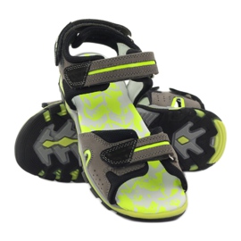 Sandalias grises y verdes de Bartek para niño negro 3